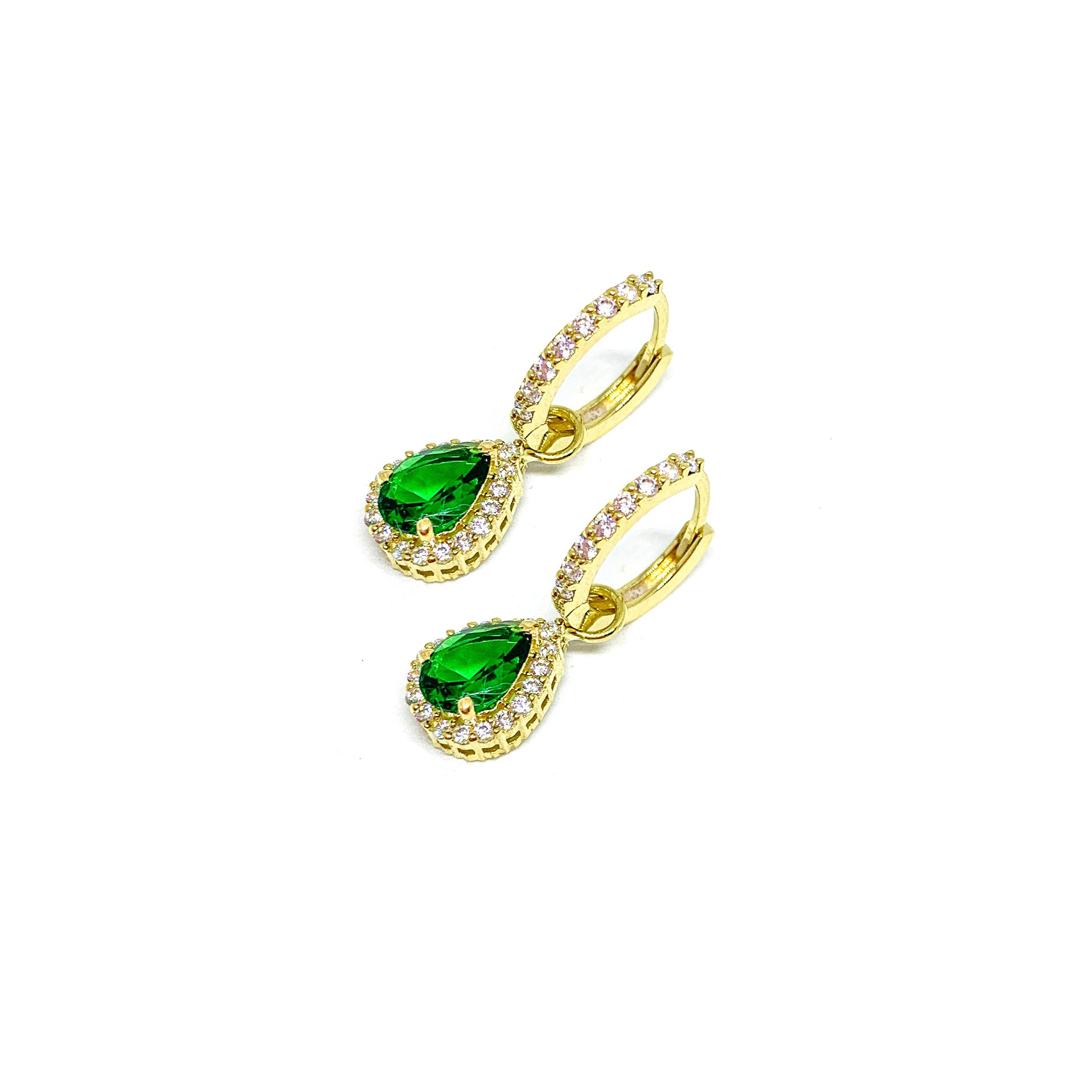 teardrop huggie hoops