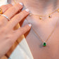 emerald teardrop necklace