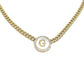 framed letter curb chain necklace