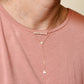 bezel horizontal line necklace
