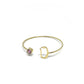letter & birthstone bangle