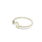 letter & birthstone bangle