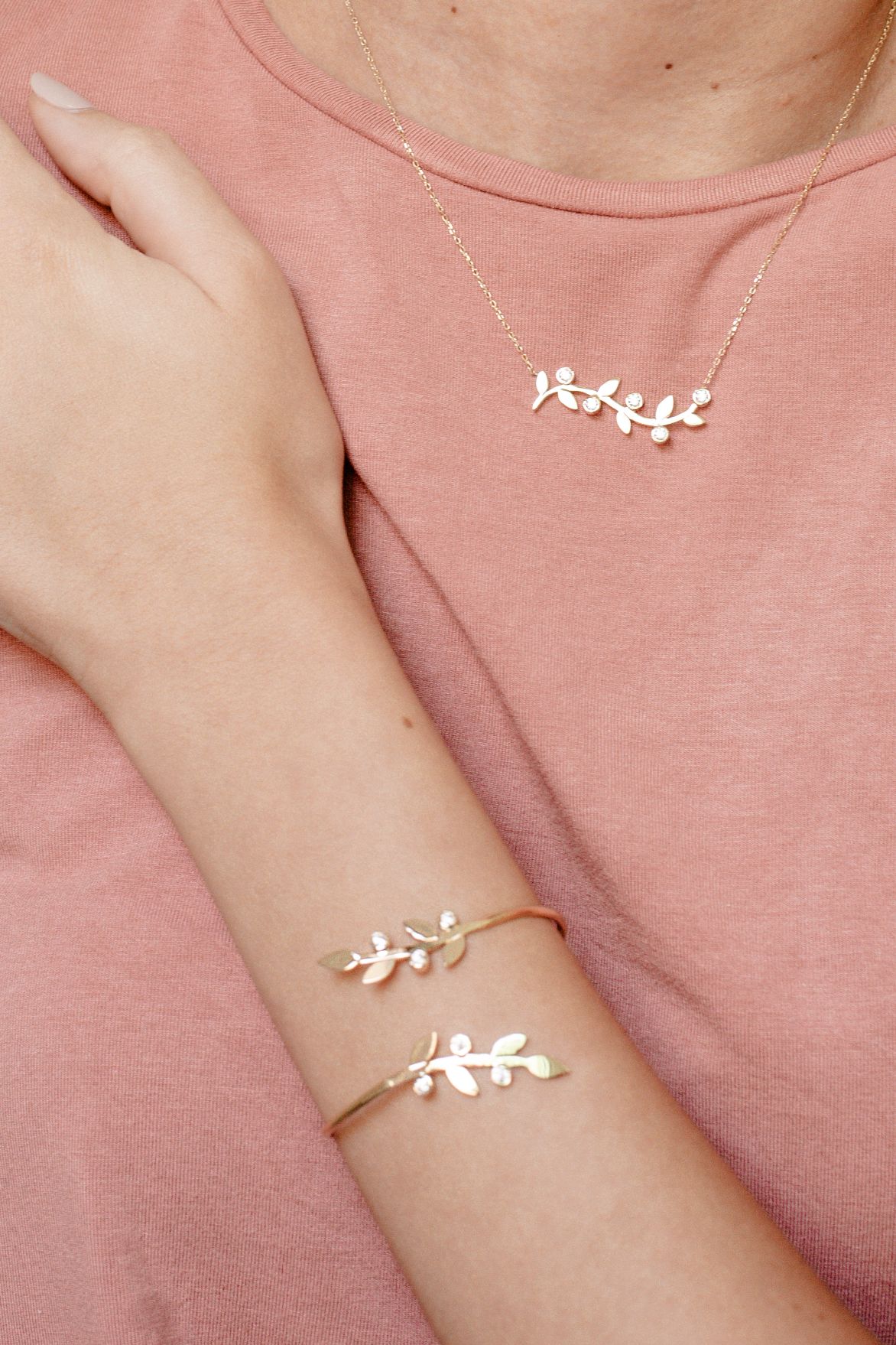 leaves & blossoms bangle