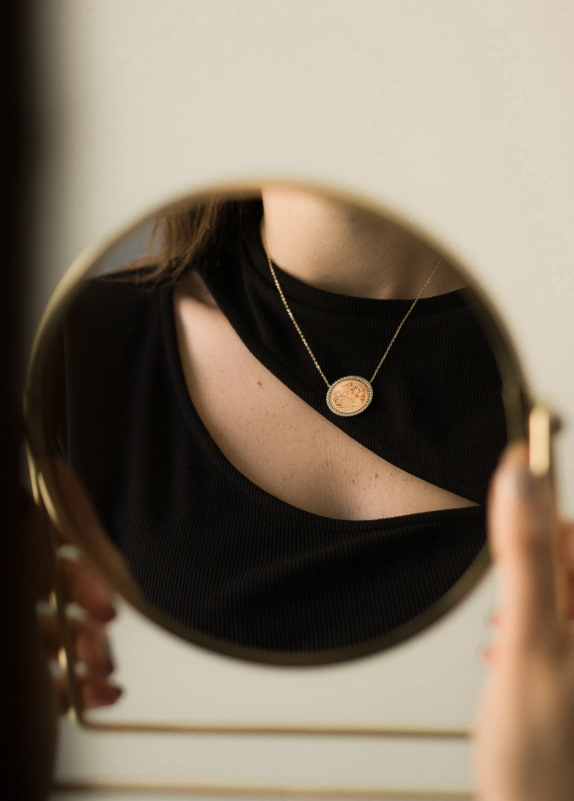 half lira necklace
