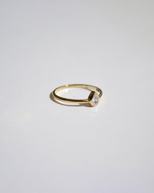 pear stone ring