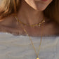 round stone drop bold chain necklace