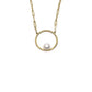 pearl orbit paperclip necklace