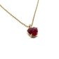 ruby heart ball chain necklace