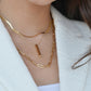 engraved 3d bar necklace