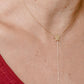 double star-drop lariat necklace