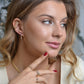 studded rectangle hoops
