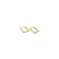 studded rectangle hoops