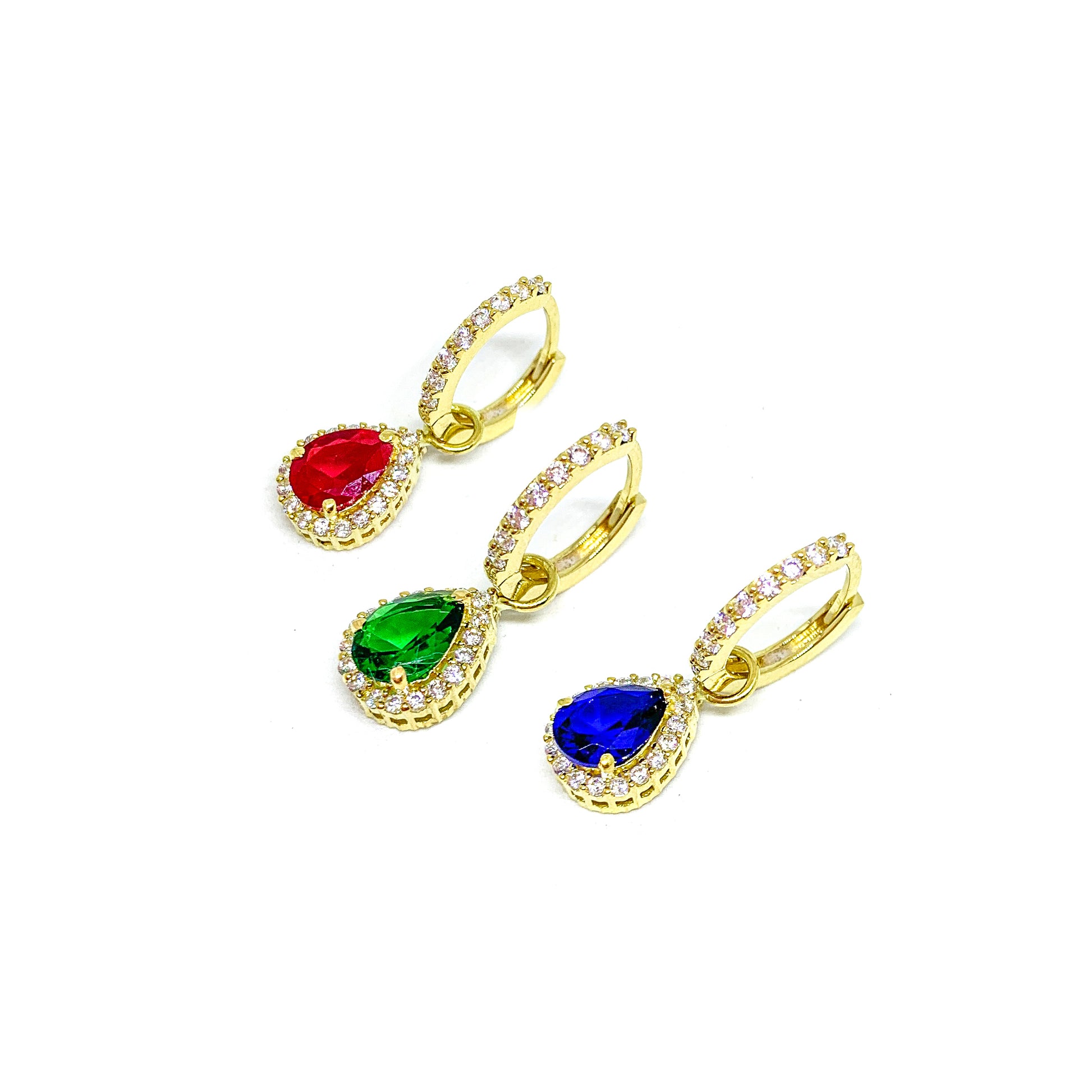 teardrop huggie hoops