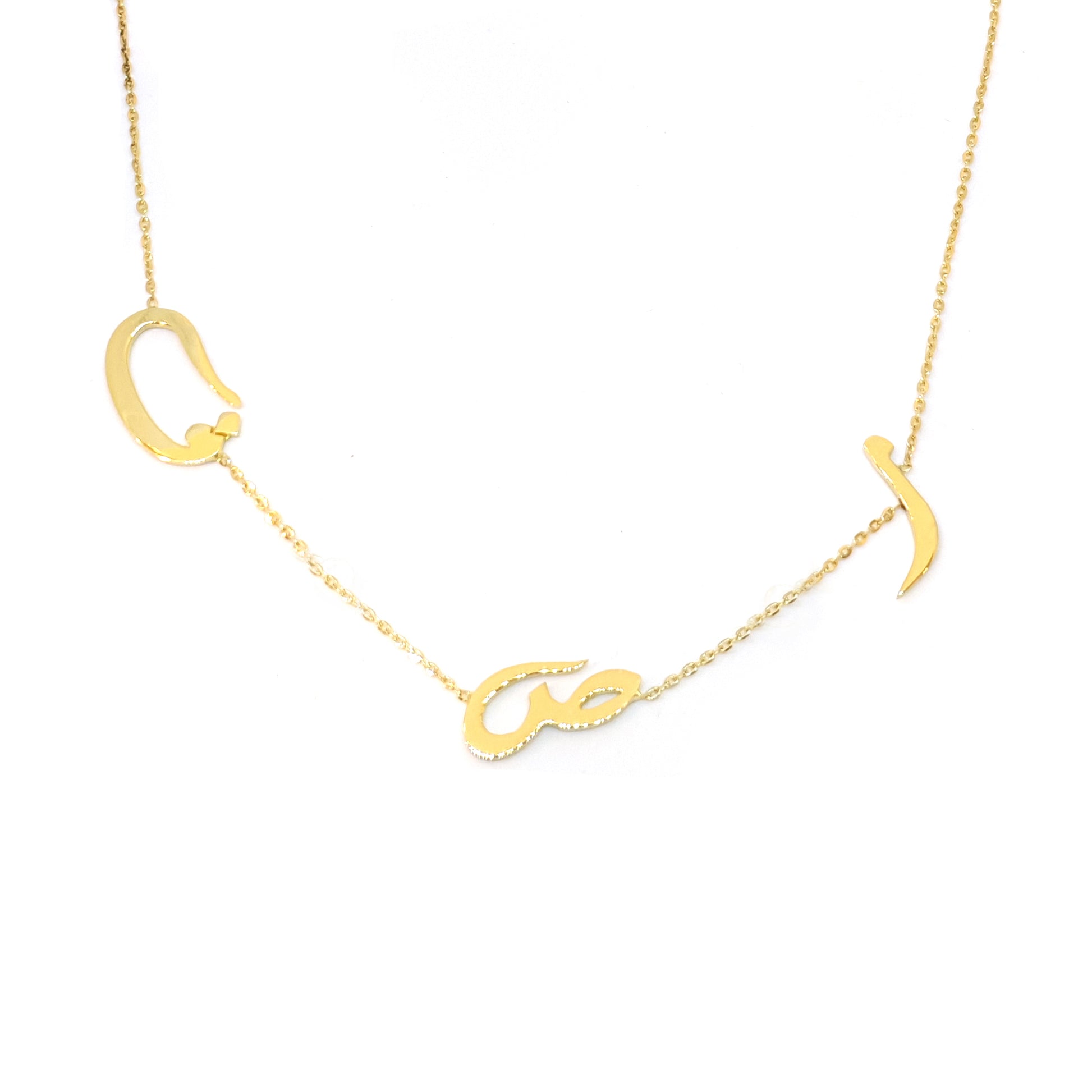 letters and shapes necklace