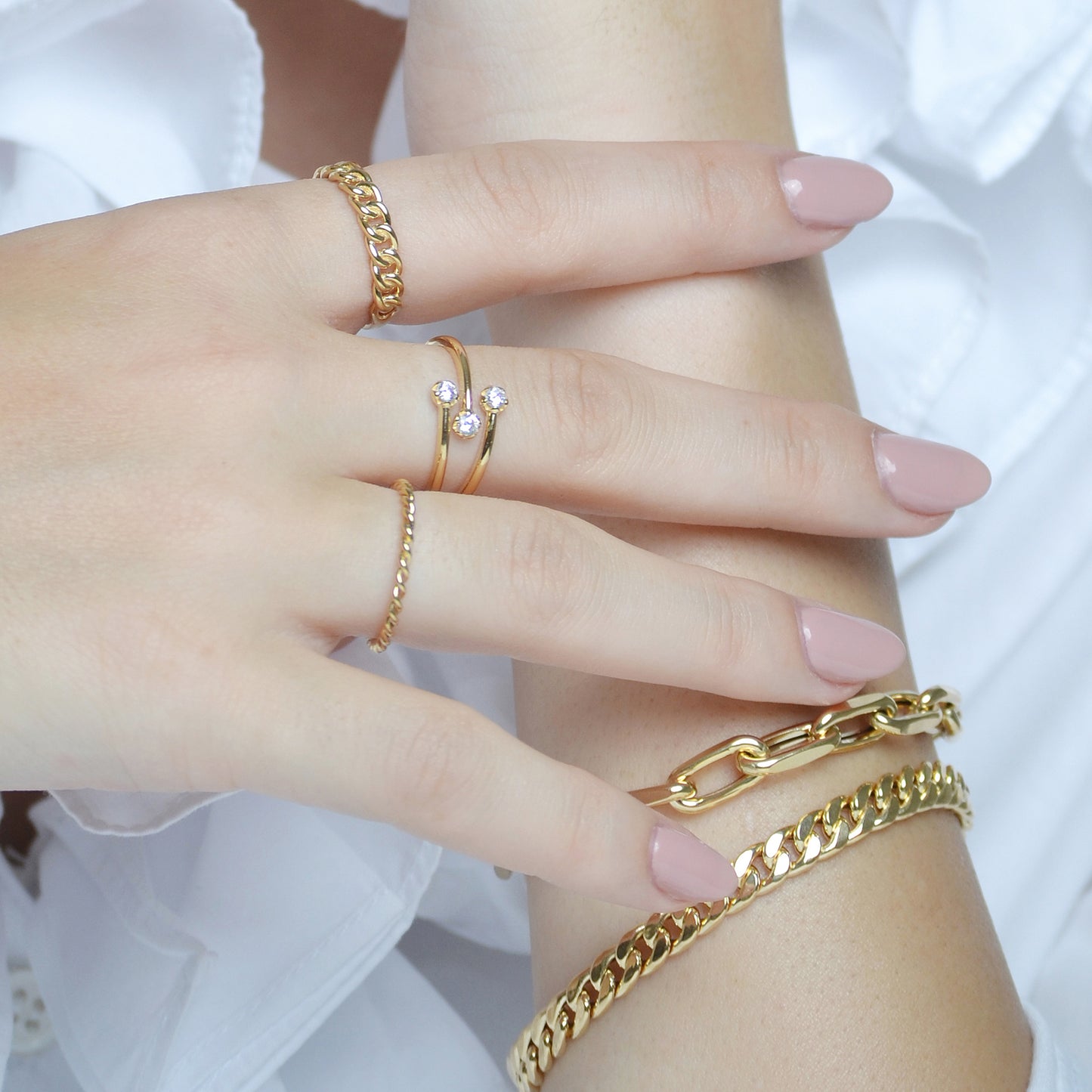 solid curb chain ring