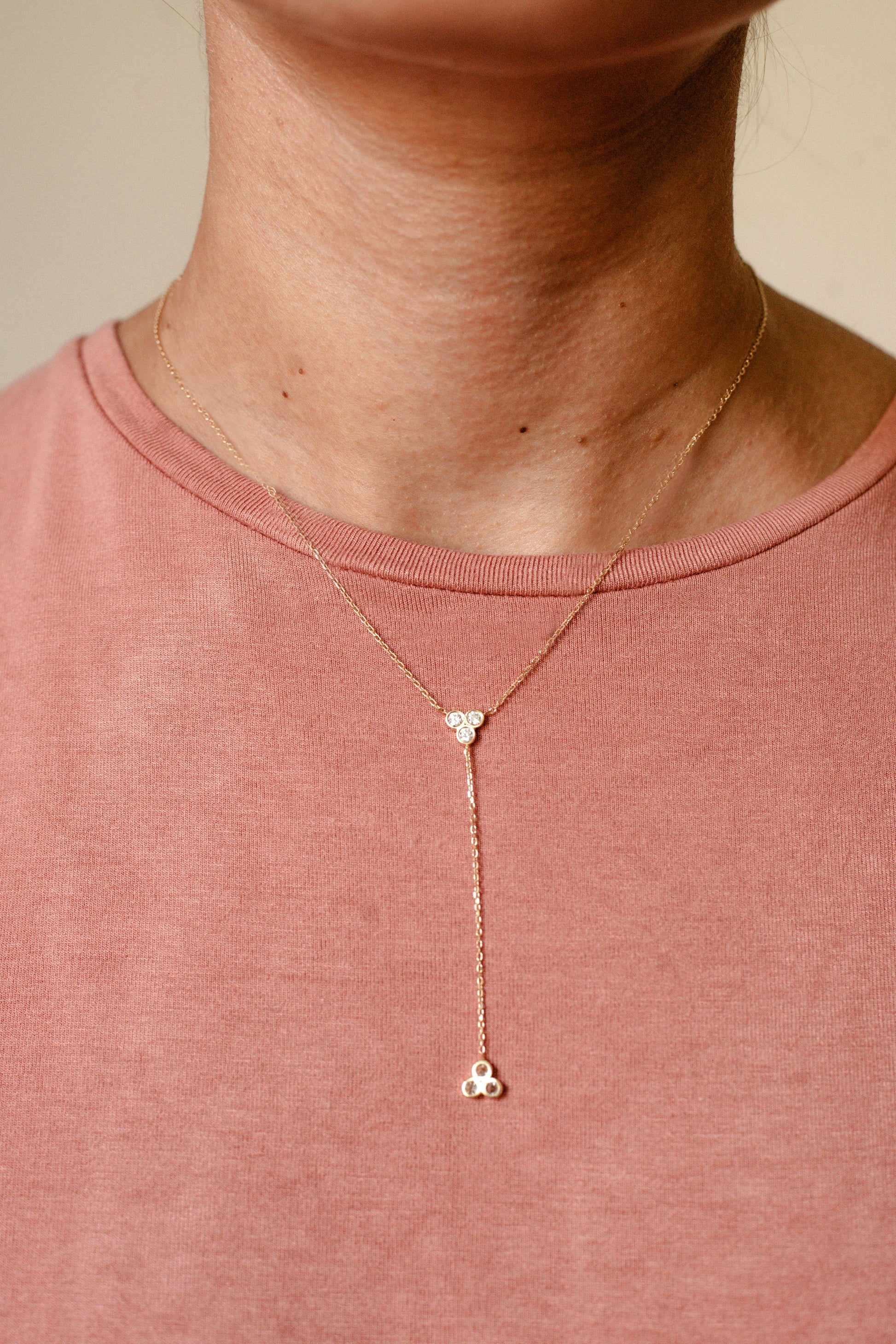 trio lariat necklace