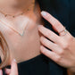 v bezel necklace