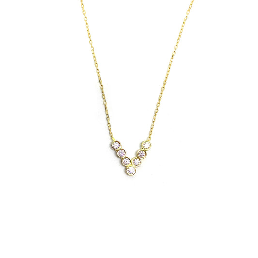 v bezel necklace